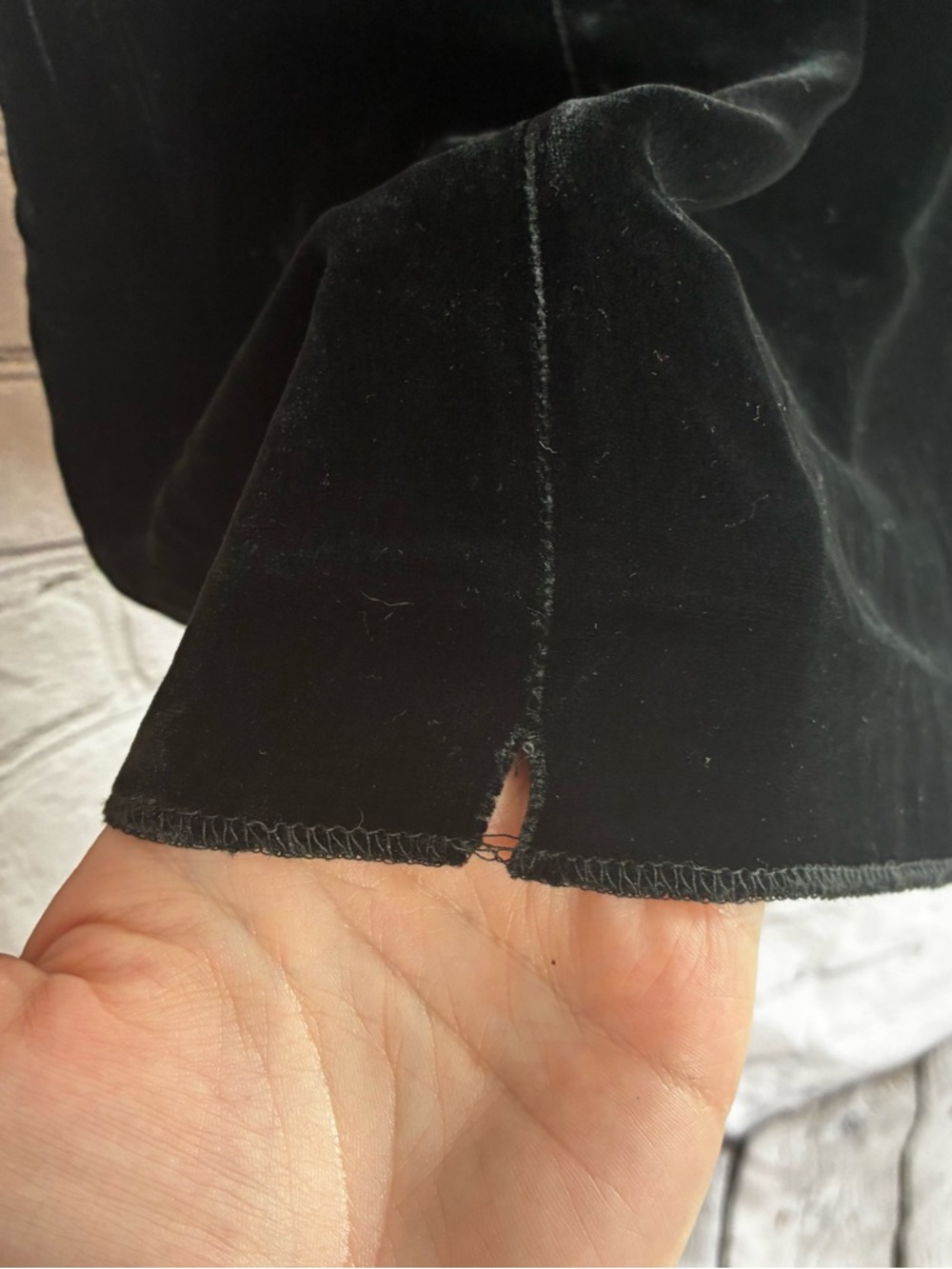 Vintage 90s GAP Crushed Velvet Little Black Minimalist Jumper‎ Dress Sz 10 AS IS - Picture 3 of 9